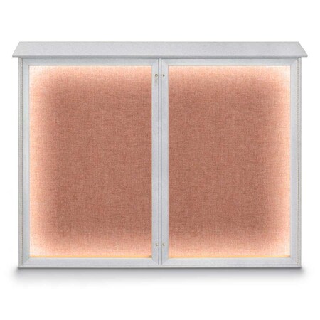 United Visual Products Double Door Enclosed Indoor Letterboard UV1127-WHITE-LICORI